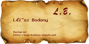 Lősz Bodony névjegykártya